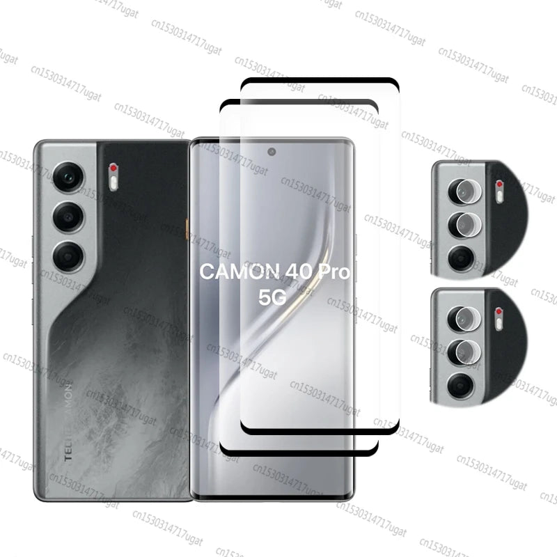 Full Cover Tempered Glass For Tecno Camon 40 Pro Screen Protector Len Film Tecno Camon 40 Pro Glass For Tecno Camon 40 Pro Glass