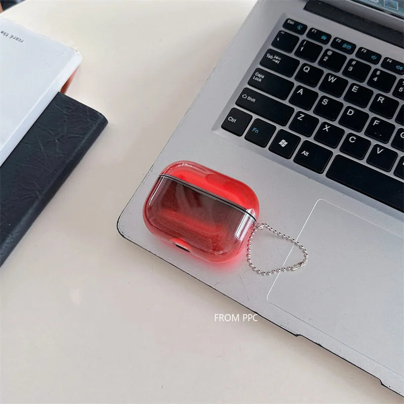 Luminous Floating Quicksand Headphone Case for AirPods Pro 4 3 2 Airpod Cover Luxury Earphone Glowing Dark Moving Sand Funda Bag