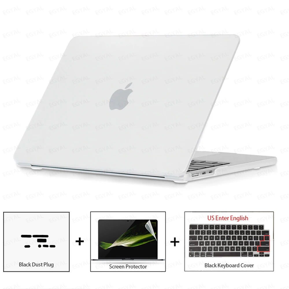 For MacBook Air 13 2026 Case Air 13.6 Model A3449 Ultra-thin Case & Dust plug & Screen film & Keyboard Cover MacBook Air 15 2026