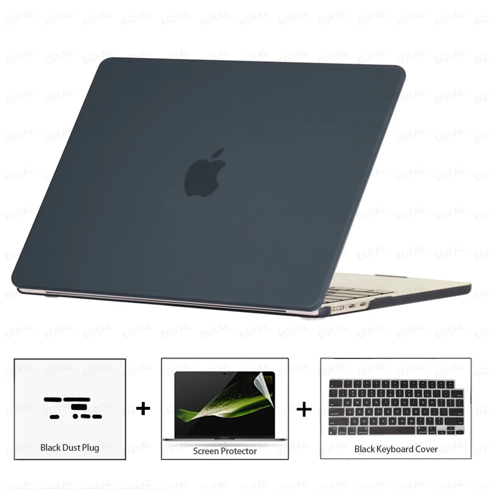 For MacBook Air 13 2026 Case Air 13.6 Model A3449 Ultra-thin Case & Dust plug & Screen film & Keyboard Cover MacBook Air 15 2026