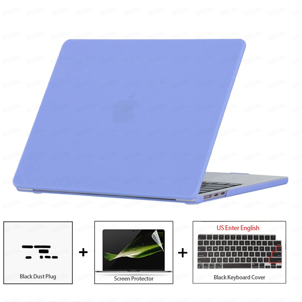 For MacBook Air 13 2026 Case Air 13.6 Model A3449 Ultra-thin Case & Dust plug & Screen film & Keyboard Cover MacBook Air 15 2026