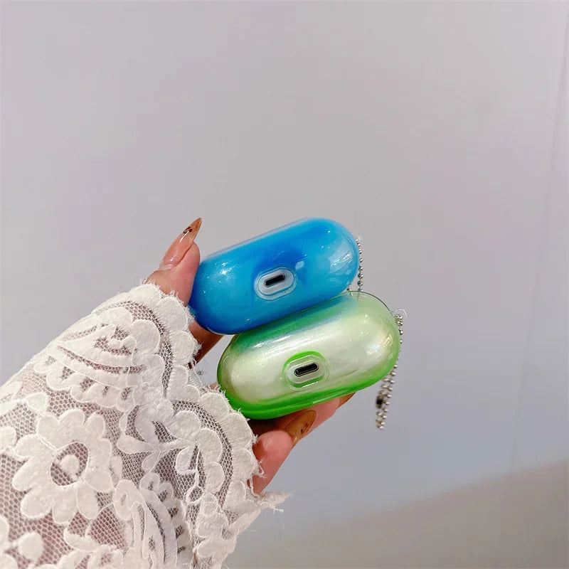 Luminous Quicksand Earphone Case for AirPods 4 Airpod Pro 3 2 Fashion Dynamic Sparkles Headphone Cover Luxury Brilliant Fundas