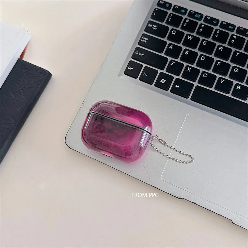 Luminous Floating Quicksand Headphone Case for AirPods Pro 4 3 2 Airpod Cover Luxury Earphone Glowing Dark Moving Sand Funda Bag
