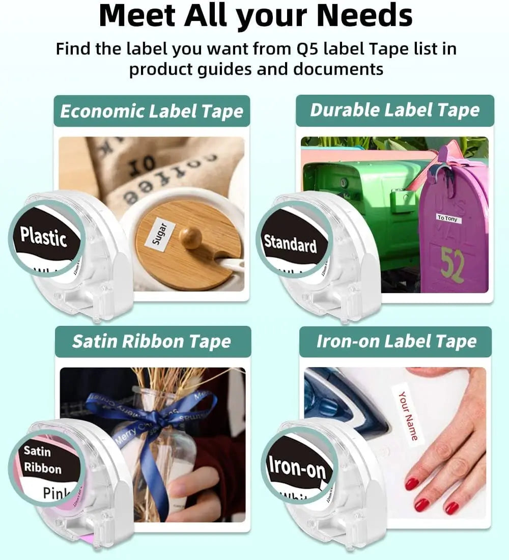 Phomemo P12 PRO Label Maker Mini Portable Label Printer Rechargeable 12mm Adhesive Label Ribbon Printer Machine Similar to P12