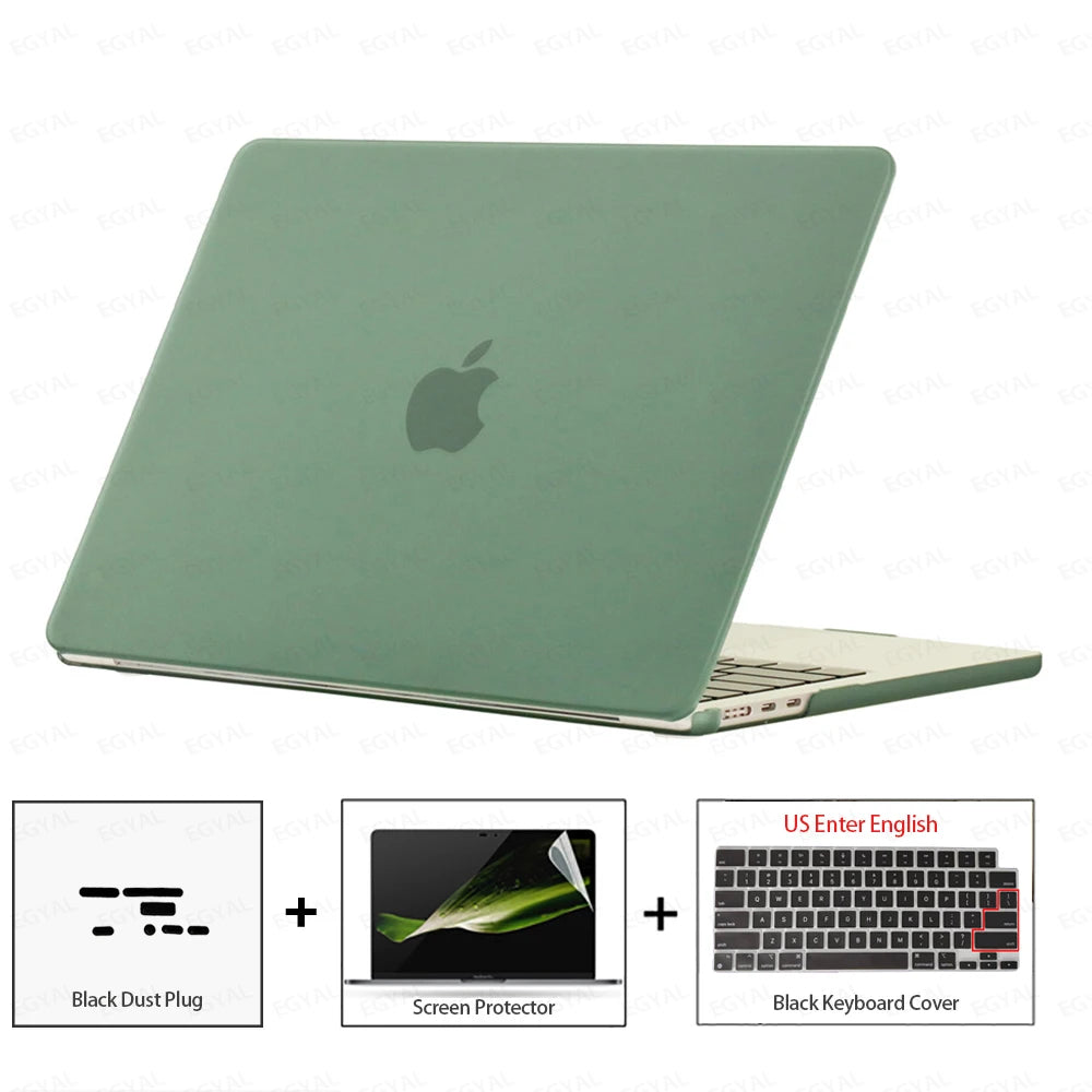 For MacBook Air 13 2026 Case Air 13.6 Model A3449 Ultra-thin Case & Dust plug & Screen film & Keyboard Cover MacBook Air 15 2026