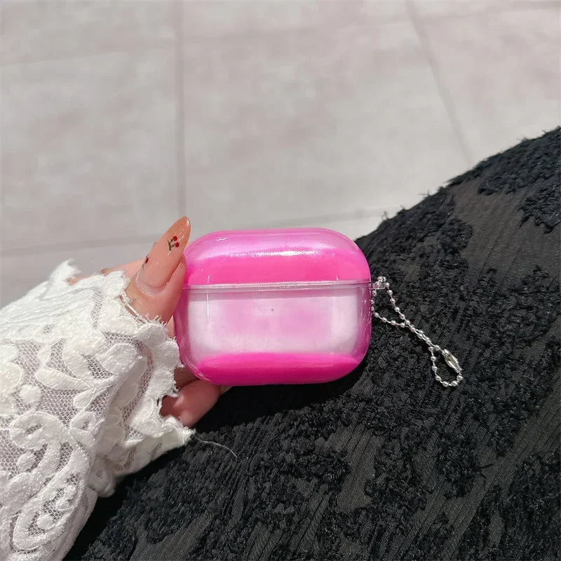 Luminous Quicksand Earphone Case for AirPods 4 Airpod Pro 3 2 Fashion Dynamic Sparkles Headphone Cover Luxury Brilliant Fundas