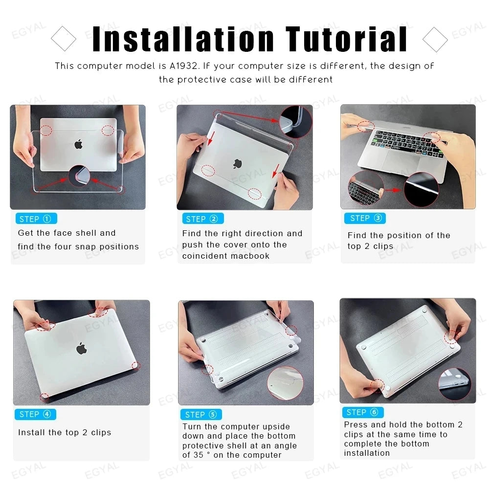 For MacBook Air 13 2026 Case Air 13.6 Model A3449 Ultra-thin Case & Dust plug & Screen film & Keyboard Cover MacBook Air 15 2026