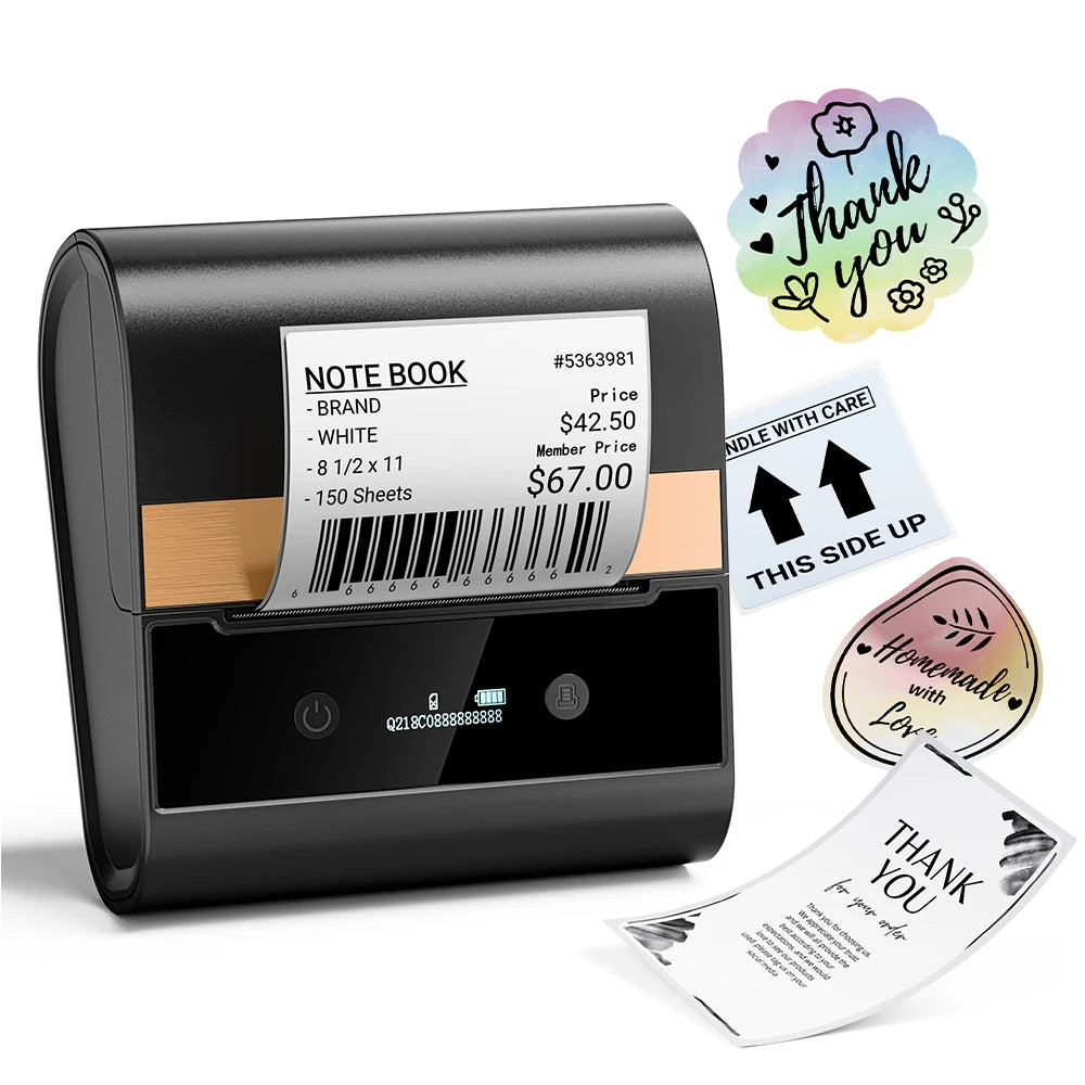 Phomemo Large Label Maker M260 20-80mm Portable Label Sticker Printer Bluetooth Inkless Thermal Printer for Business Home Office