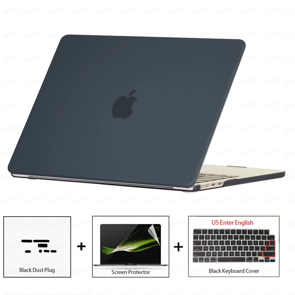 For MacBook Air 13 2026 Case Air 13.6 Model A3449 Ultra-thin Case & Dust plug & Screen film & Keyboard Cover MacBook Air 15 2026