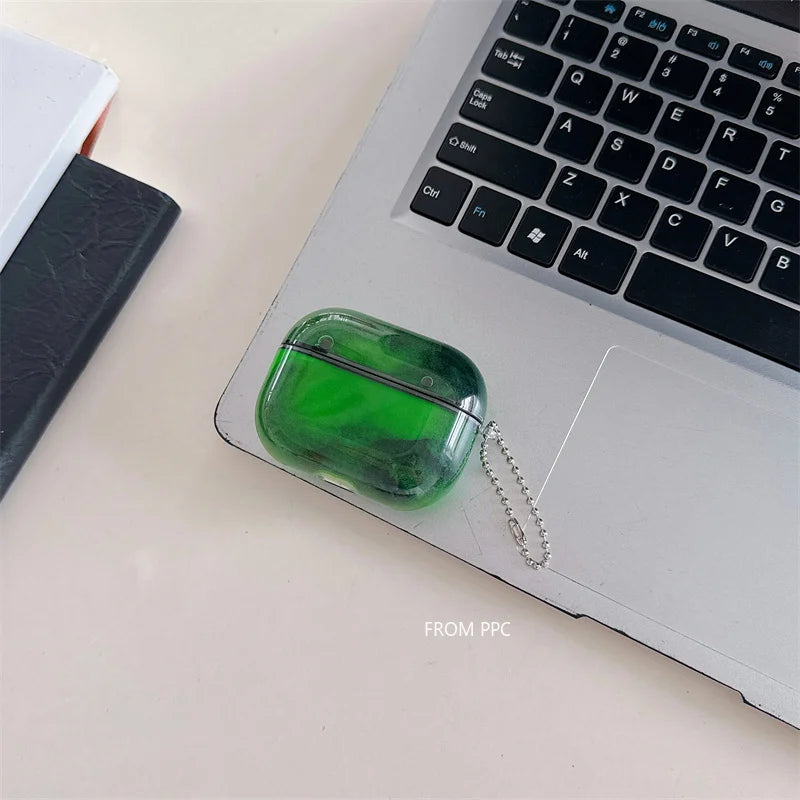 Luminous Floating Quicksand Headphone Case for AirPods Pro 4 3 2 Airpod Cover Luxury Earphone Glowing Dark Moving Sand Funda Bag