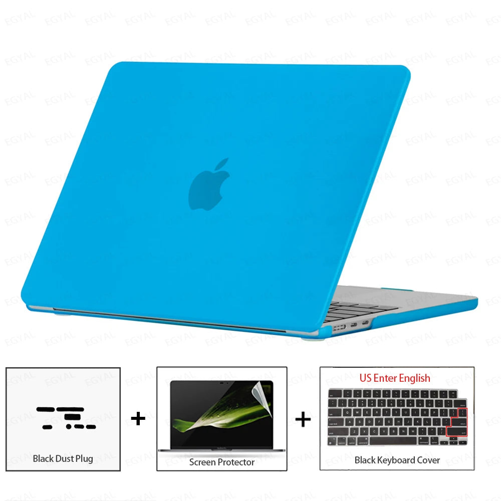 For MacBook Air 13 2026 Case Air 13.6 Model A3449 Ultra-thin Case & Dust plug & Screen film & Keyboard Cover MacBook Air 15 2026