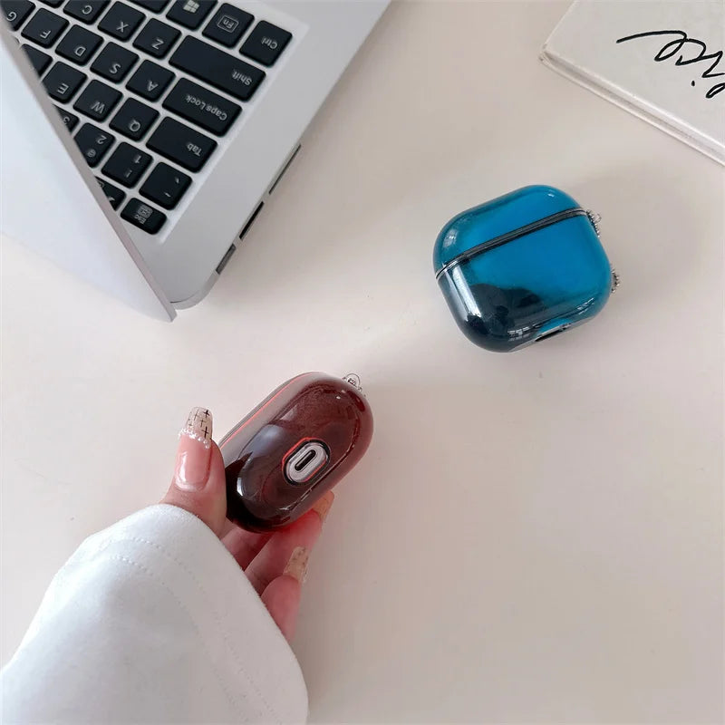 Fashion Luminous Quicksand Earphone Case for AirPods 4 Airpod Pro 3 2 Dynamic Sparkles Headphone Cover Liquid Moving Sand Shell
