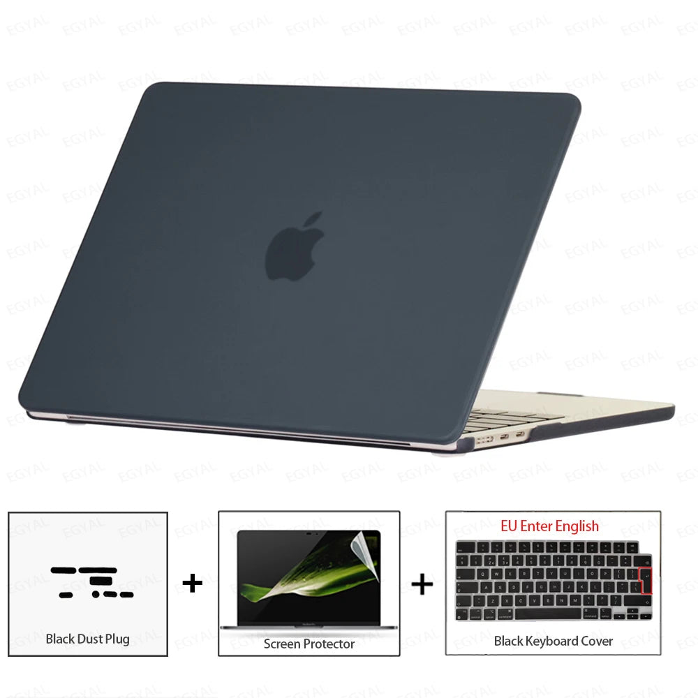 For MacBook Air 13 2026 Case Air 13.6 Model A3449 Ultra-thin Case & Dust plug & Screen film & Keyboard Cover MacBook Air 15 2026