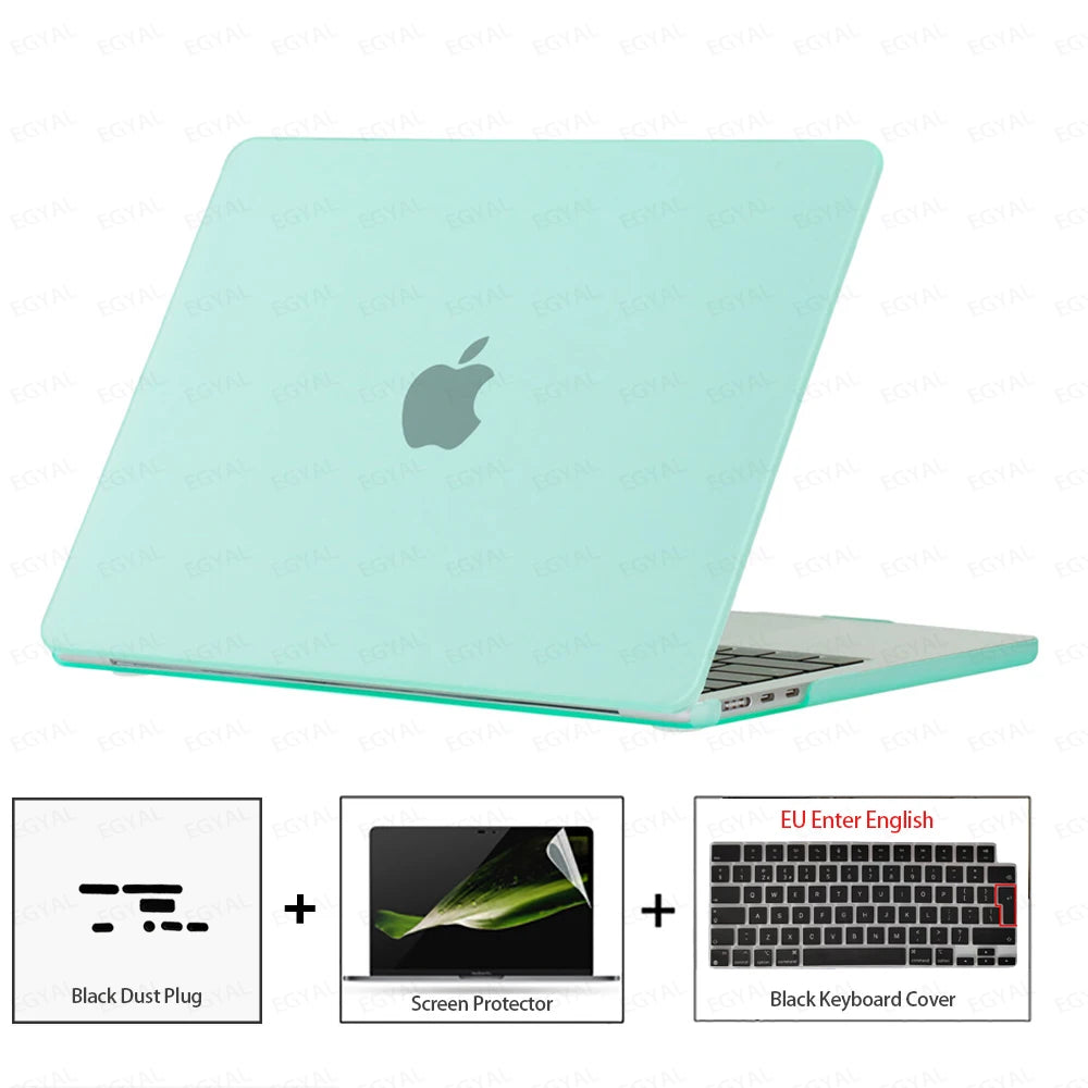 For MacBook Air 13 2026 Case Air 13.6 Model A3449 Ultra-thin Case & Dust plug & Screen film & Keyboard Cover MacBook Air 15 2026
